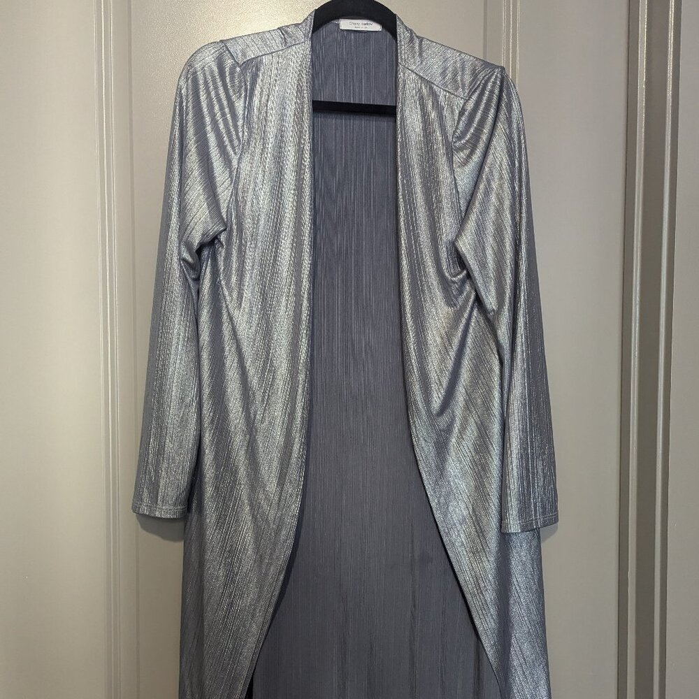 Torrid Silver Metallic Shine Duster Kimono